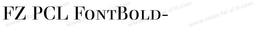 FZ PCL FontBold字体下载字体转换